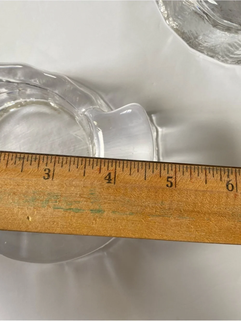 Not sure if these are candle holder or ashtray Vintage MCM Swedish Ice Glass